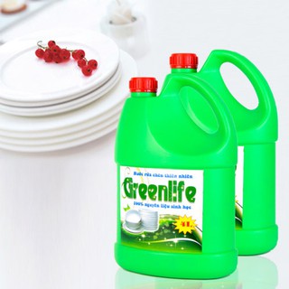 [Nhập HC1712 giảm 10%](GIÁ CÔNG PHÁ) Combo 02 can nước rửa bát sinh học Greenlife 4lit, nước ngâm rau củ quả Greenlife