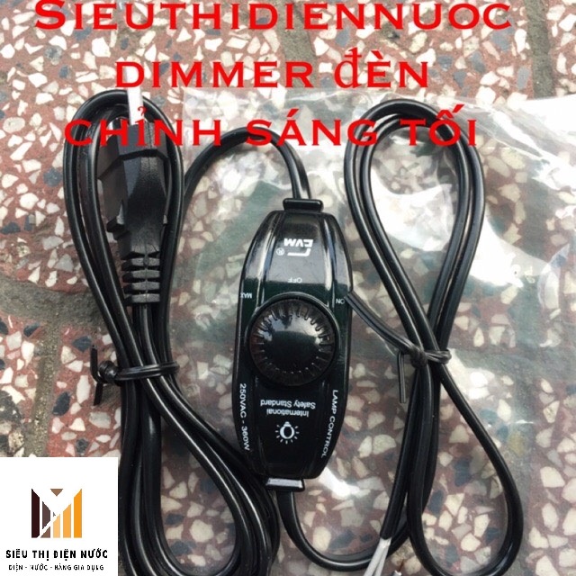 Dây điện có DIMMER điều chỉnh sáng tối theo ý muốn TRẮNG VÀ ĐEN