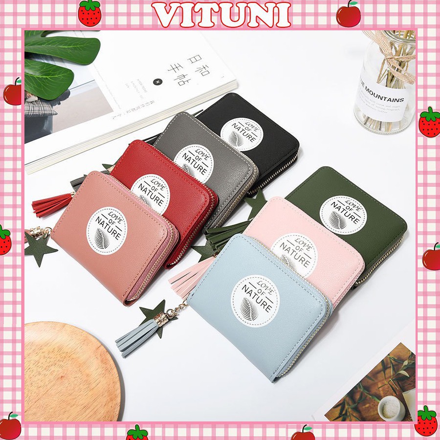 Ví nữ Vituni bóp nữ cầm tay mini họa tiết Nature cực đẹp VN31