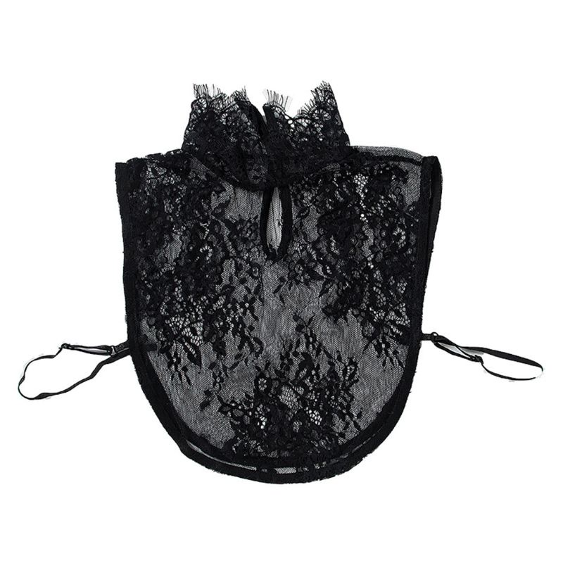 Áo Thun Cổ Cao Phối Ren Hoa Thời Trang Cho Nữ