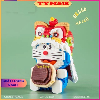 Xếp hình Doremon Kỳ Lân Doremon nanoblocks Lắp ráp đô rê mon Kỳ Lân cho bé