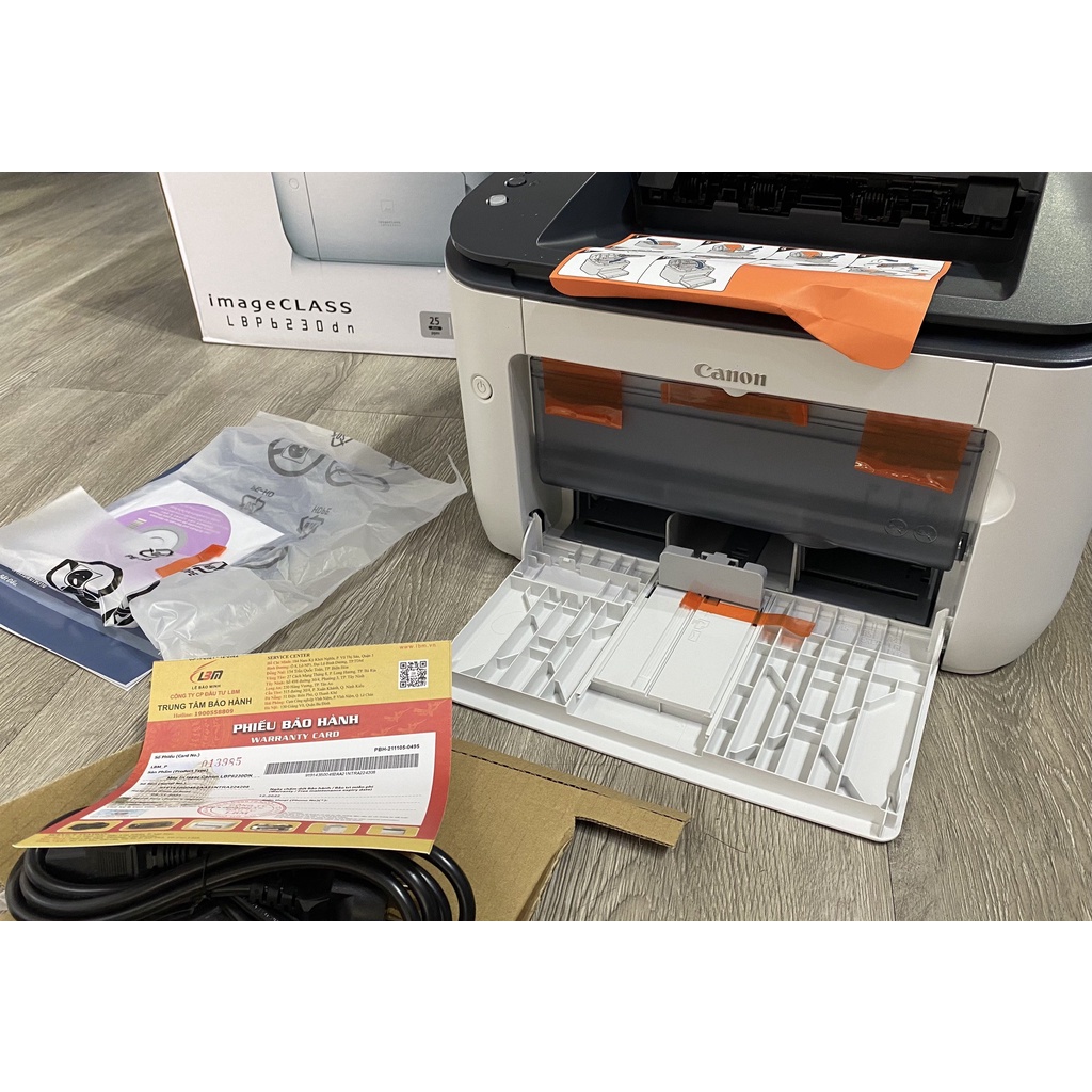 Máy in 2 mặt laser trắng đen Canon 6230DN mới bảo hành 12 tháng