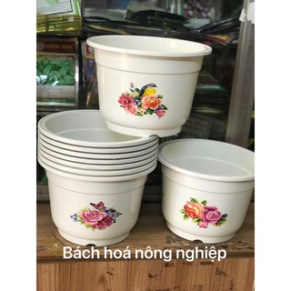 chậu tròn bông ( COMBO 5 cái ) - size 28cmx19cm