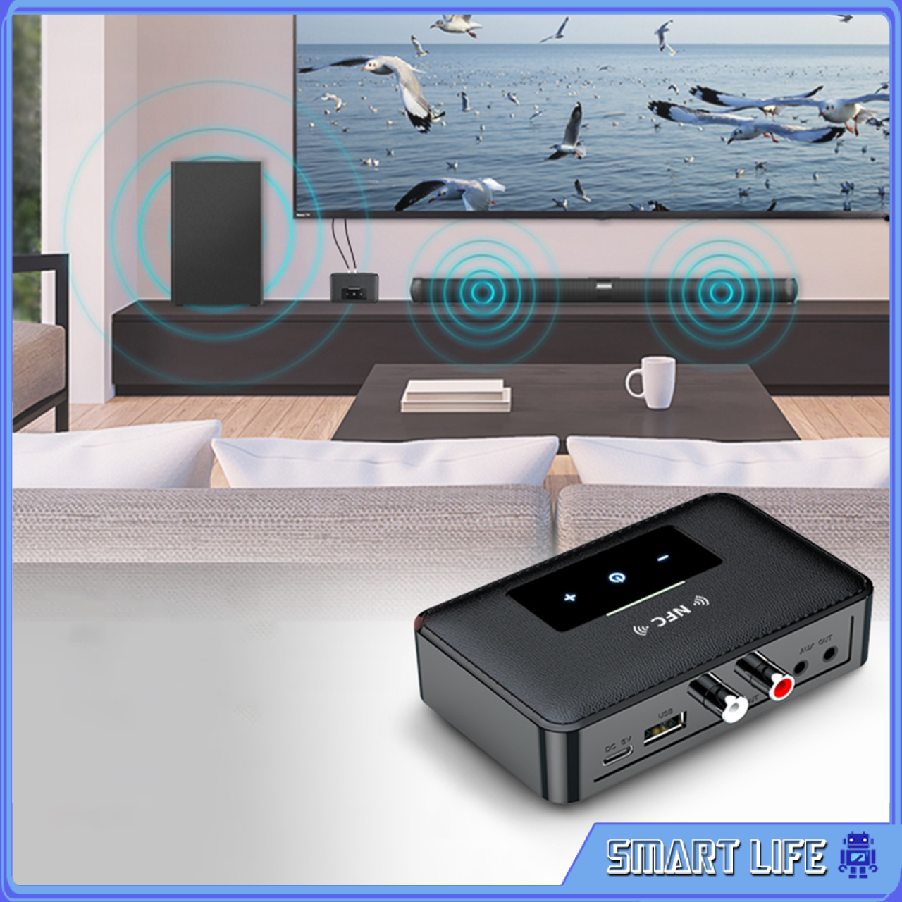 Bộ Chuyển Đổi Nfc Sang 2 Rca Kết Nối Bluetooth 5.0 | BigBuy360 - bigbuy360.vn