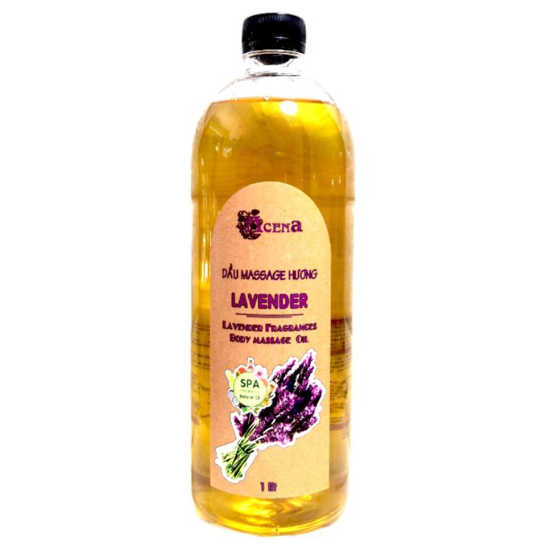 Dầu Massage Body Lavender ACENA 1000ml Dưỡng Da, Xoa Bóp Thư Giãn