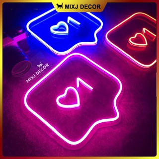 Đèn led Neon trang trí | Hình Tin Nhắn | 25x25cm | Decor phòng ngủ | Đèn ngủ | Quà Tặng Trang Trí , Led 12V- MIXJ