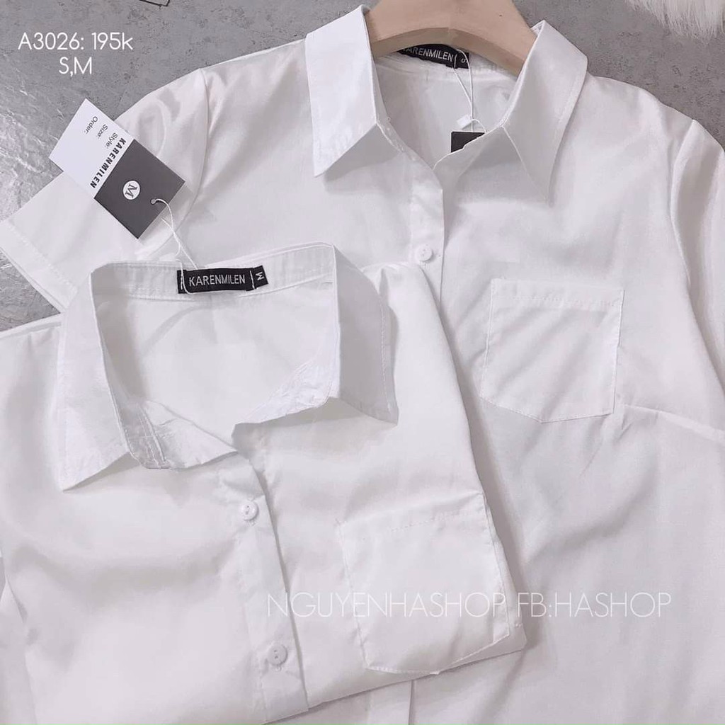 Áo Sơ Mi Nữ,Sơ Mi Nữ Cộc Tay Basic