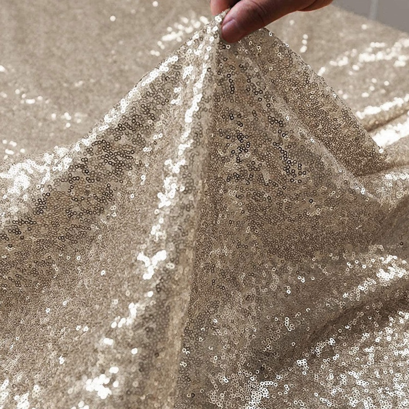 QQ Khăn Trải Bàn Hình Chữ Nhật Dài Đính Kim Sa Lấp Lánh Trang Trí Bàn Tiệc Giáng Sinh