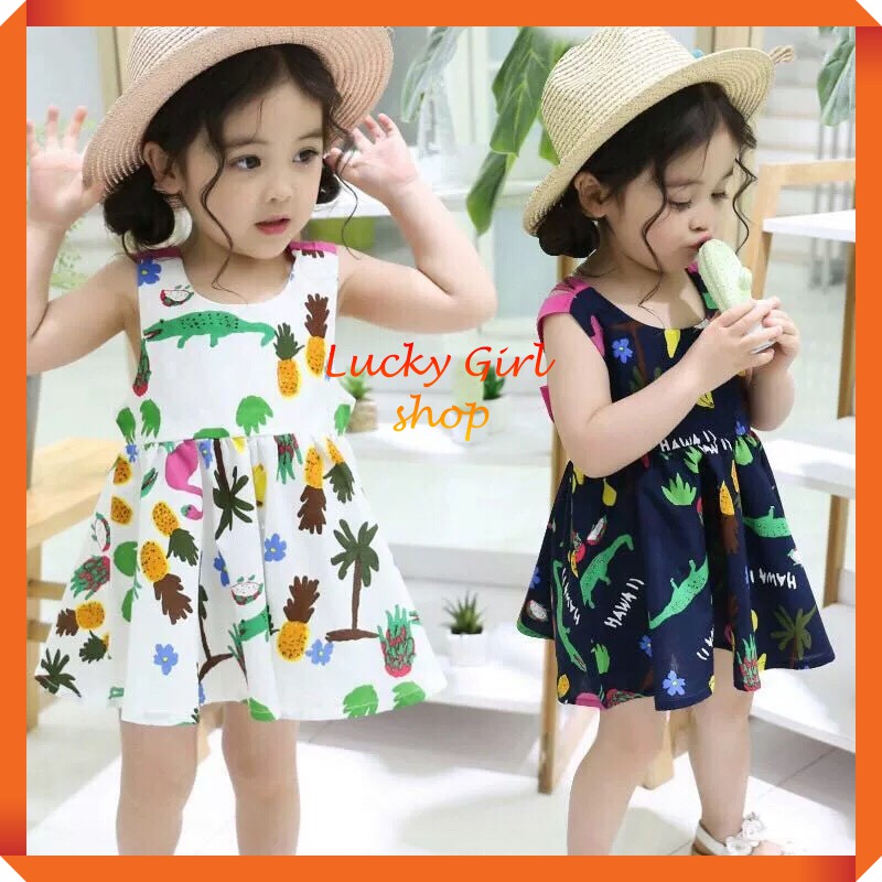 Váy Đầm Xinh Vải Kate Thái Loại I Cho Bé Gái Từ 6 Tháng - 5 Tuổi - Hàng Nhập Quảng Châu-Lucky Girl shop