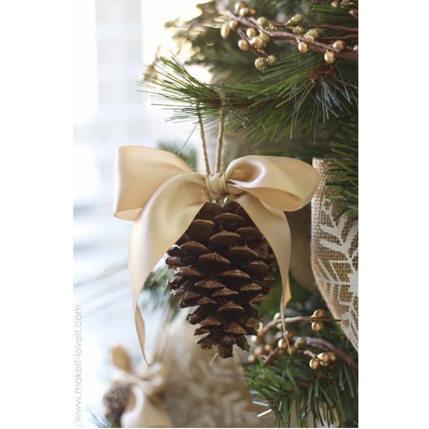 Quả thông Quảng Bình làm tranh - decor - trang trí