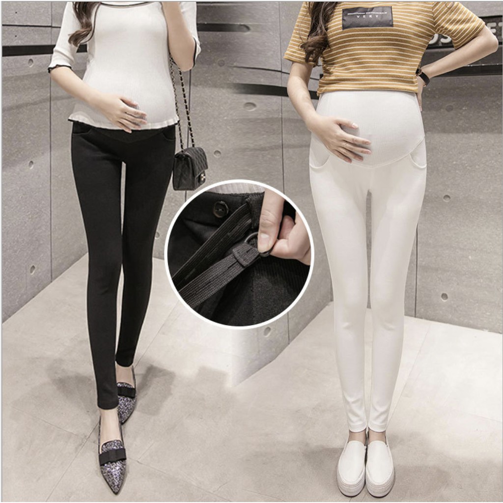 Quần Legging Bầu kaki thun QC