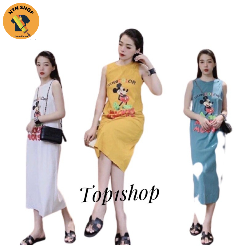 Đầm suông mickey ba lỗ NTN Shop