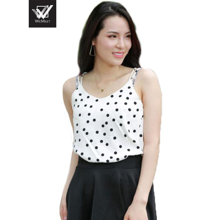 Áo hai dây chấm bi WEMEET -1916