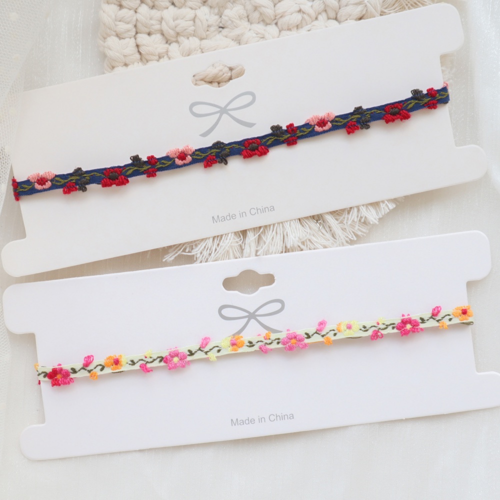 Vòng Cổ choker Đan Sợi Mặt Hình Hoa Phong Cách Cổ Điển Cho Nữ