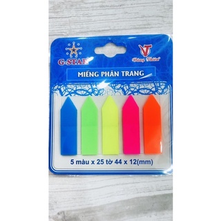 Giấy phân trang giấy note nhựa mũi tên 5 màu