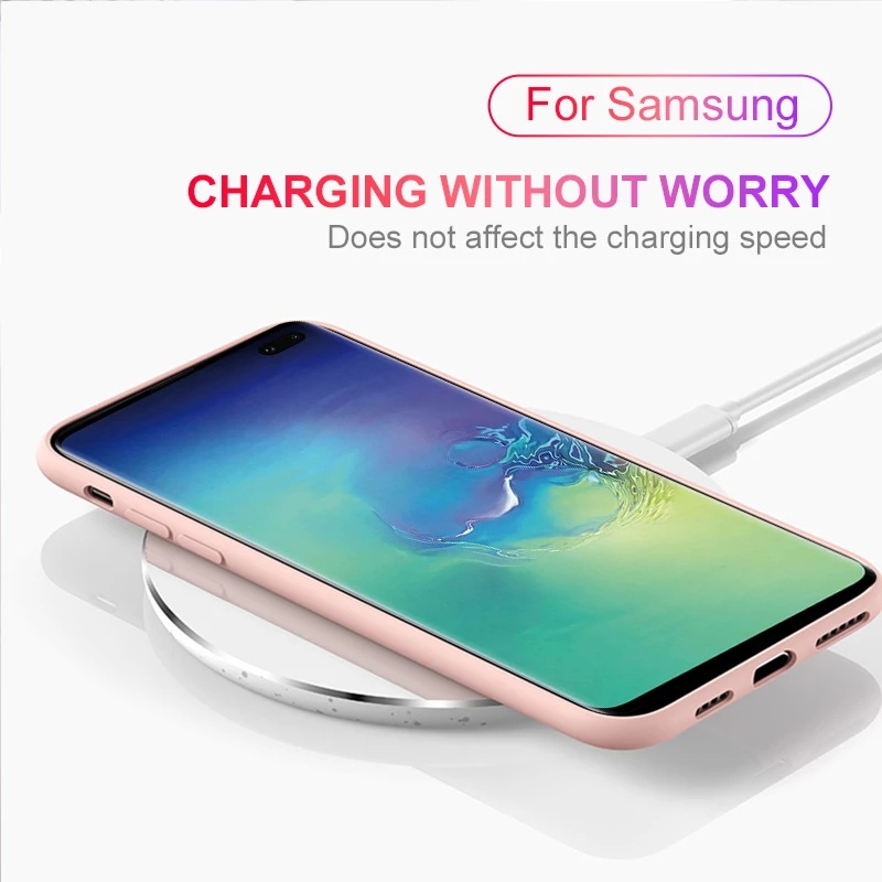 Ốp điện thoại silicon màu trơn dẻo mềm cho For Samsung Galaxy S10 S10e Lite S9 S8 Plus 5G