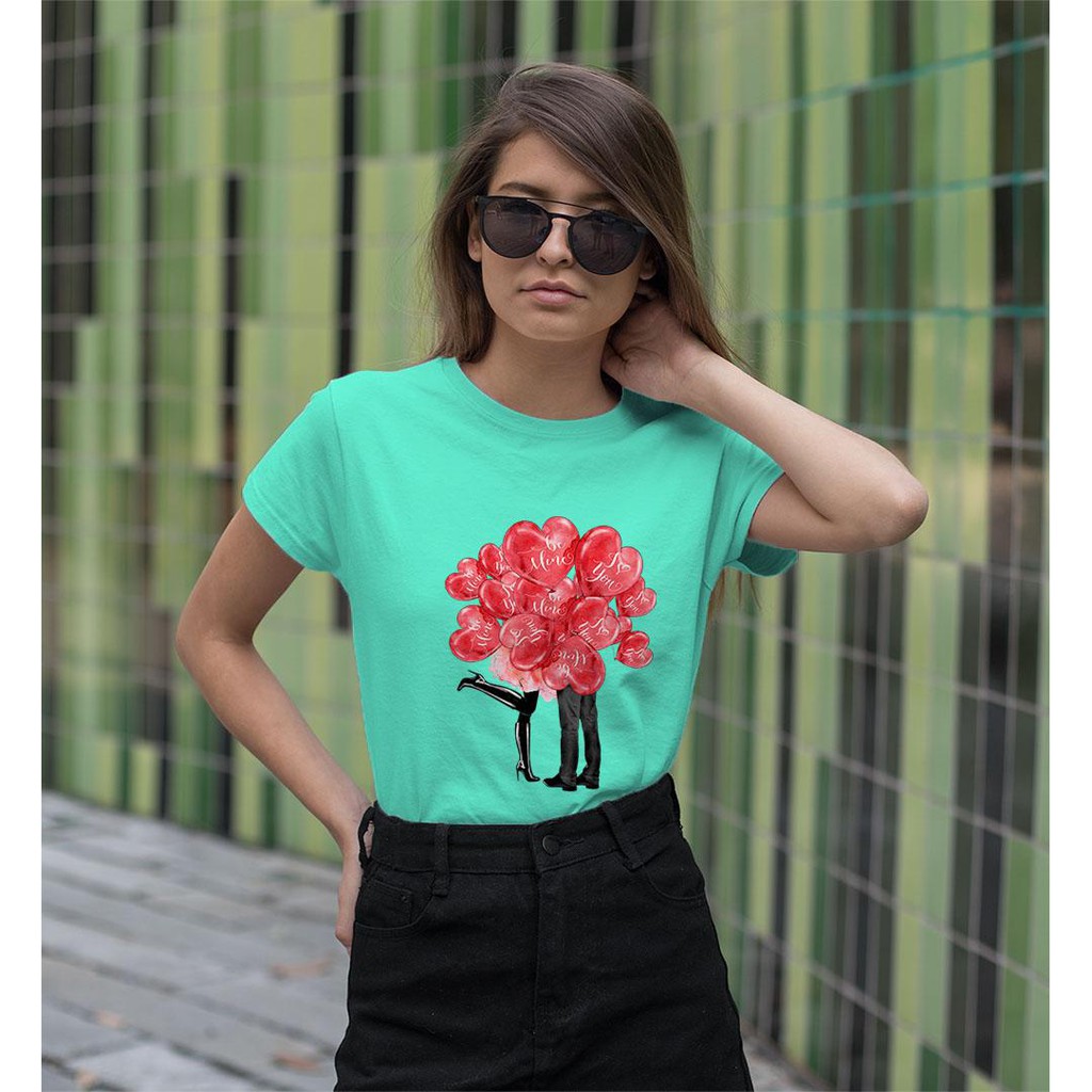 Áo thun Nữ in hình cặp đôi dễ thương - Cotton Thun - Phong Cách Dẽ Thương - Cá Tính Và Đẹp