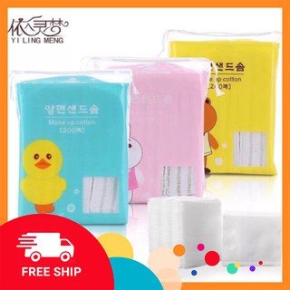 [FREESHIP_Hàng Auth] Bông Tẩy Trang Gấu Vịt 200 Miếng - Hàn Quốc
