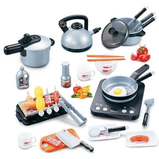 [Mã CONGM1 Giảm 10% Đơn 80k] Đồ Chơi Nấu Ăn Cho Bé 36 Món, Chơi Nấu Cơm, Nướng Thịt, Chiên Cá - Kitchen Toys Kids