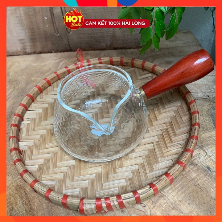Tống Thủy Tinh Chịu Nhiệt Chuôi Gỗ Bền Bỉ 250ml
