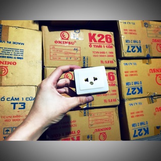 Ổ cắm 1 cửa ominsu chính hãng