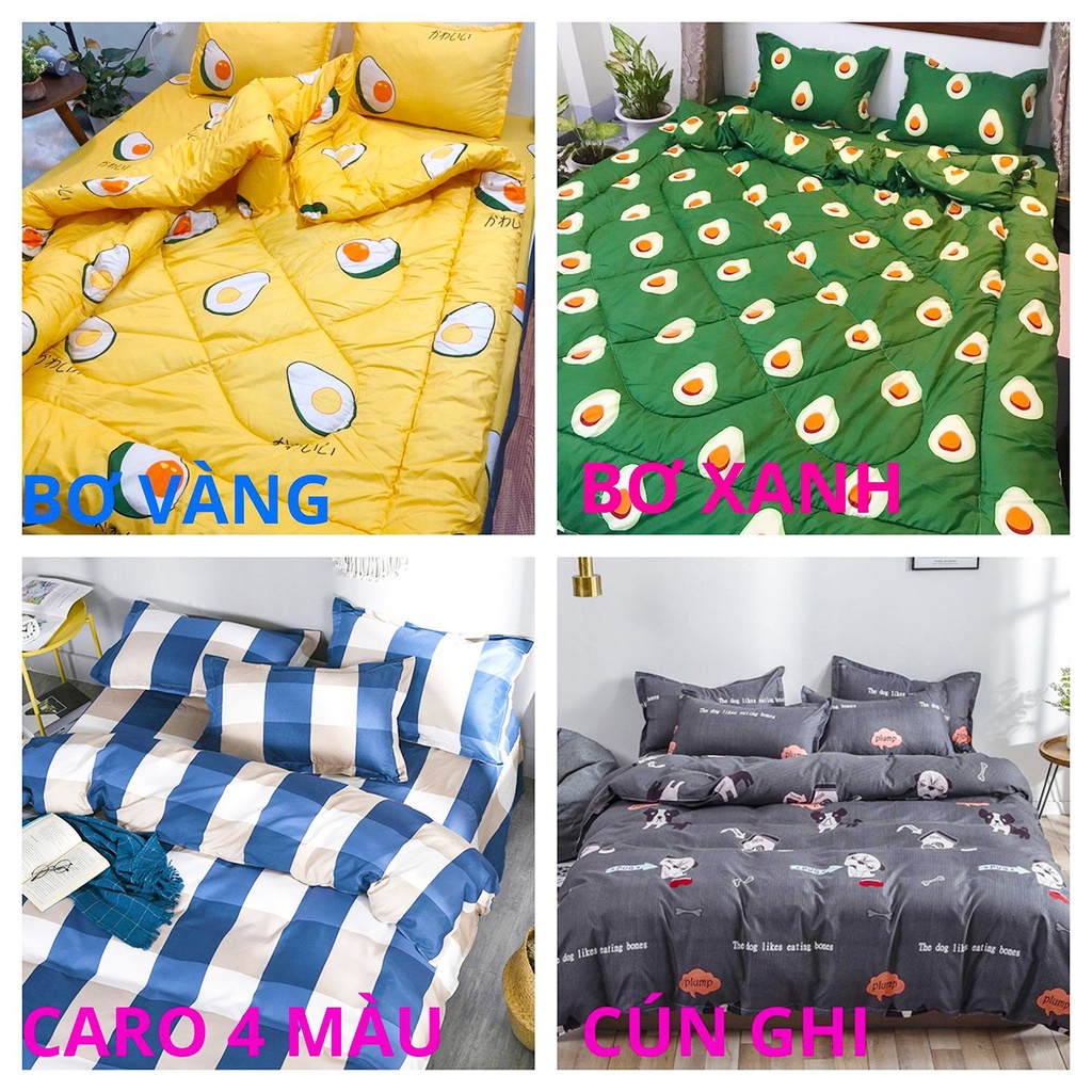 Sét 5 Món Chăn Phao Kèm Ga Gối Và Vỏ Gối Ôm Dành Cho Gia Đình Bạn - KH inbox chọn mẫu
