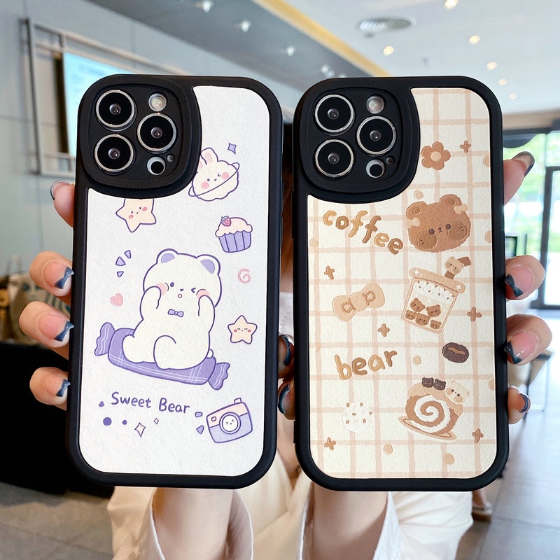 Ốp Điện Thoại Mềm In Hình Gấu Cho vivo y02t y22s y27 y36 y35 y53s y51 y31 y75 y78 y16 y15s y15a y20 y12s y30 y50 y21 y21s