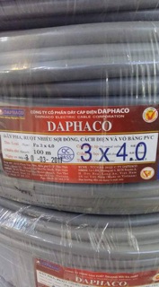 ⚡Dây điện đôi 3x4.0 Daphaco (1 mét)