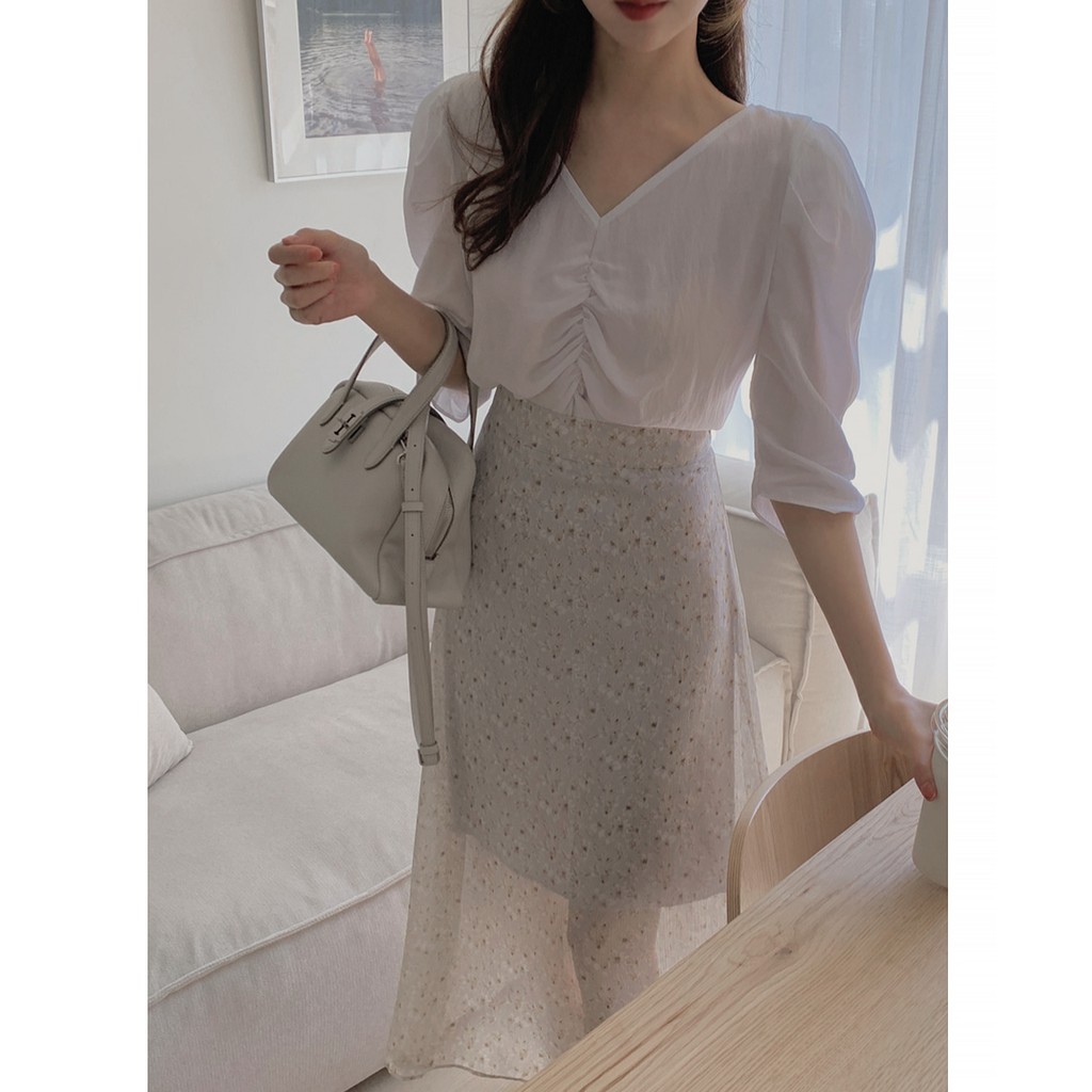 Áo Nữ Cổ Chữ V Phong Cách Hàn Quốc 42965