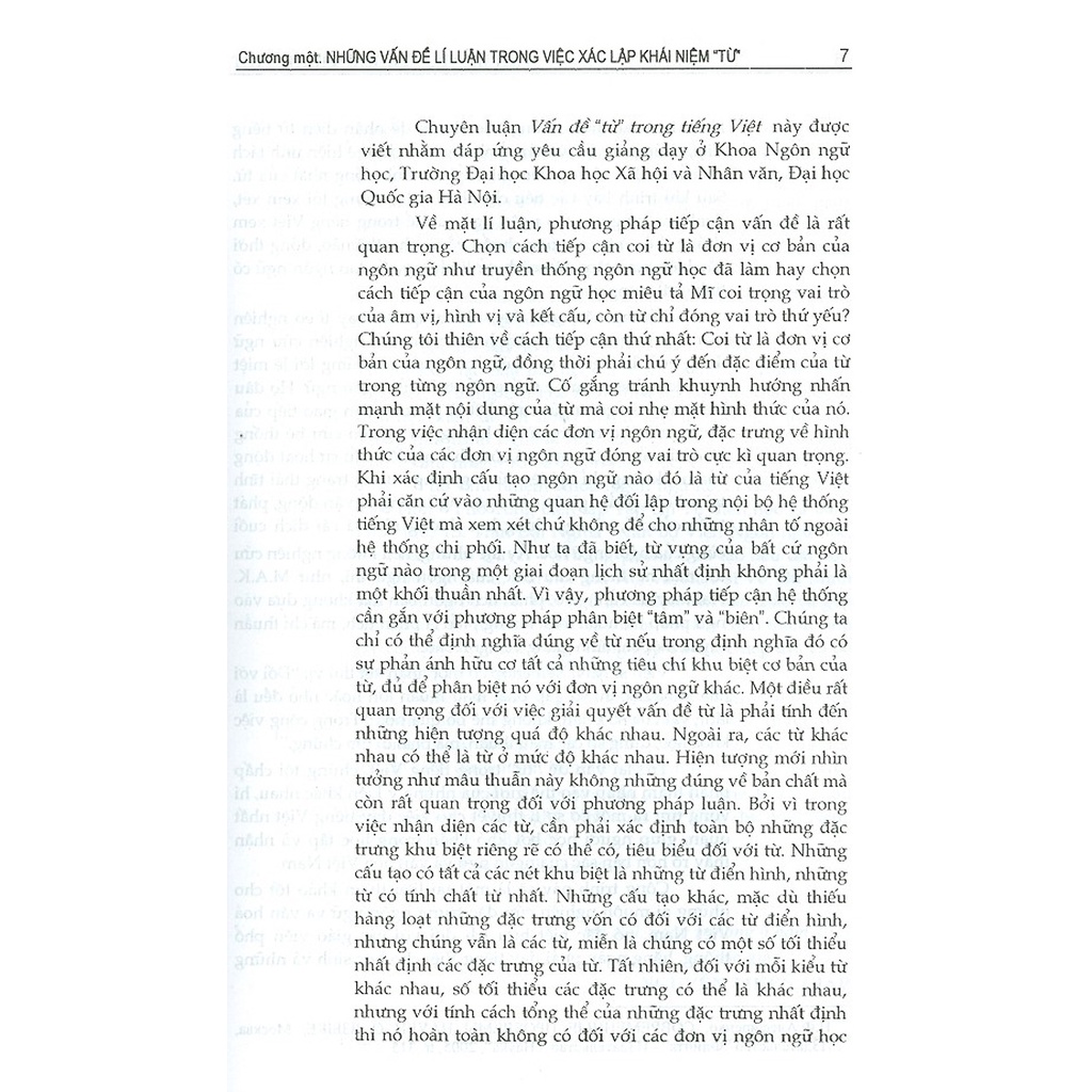 Sách - Vấn Đề " Từ " Trong Tiếng Việt