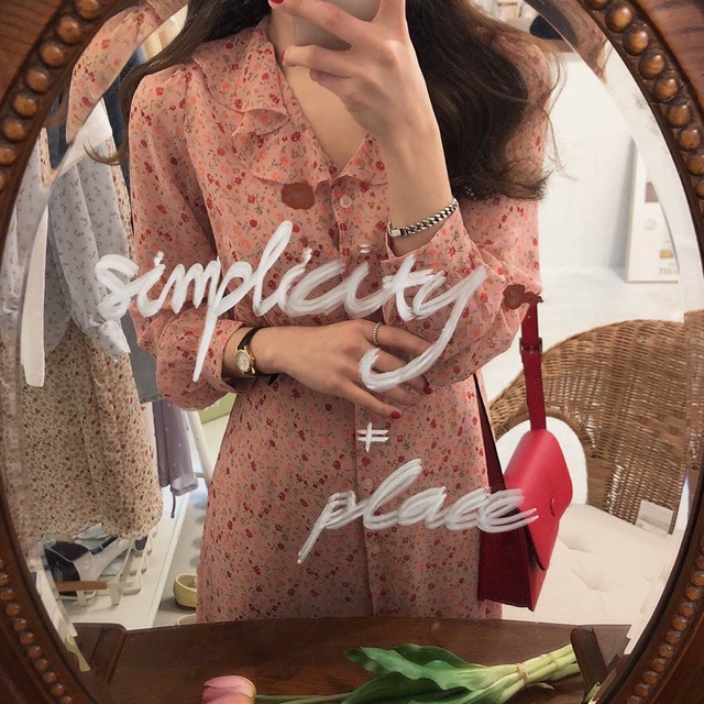 🌸 Váy hoa vintage cúc ngực cổ bèo siu xinh cô gái mùa thu🌸 Hàng Quảng Châu | BigBuy360 - bigbuy360.vn