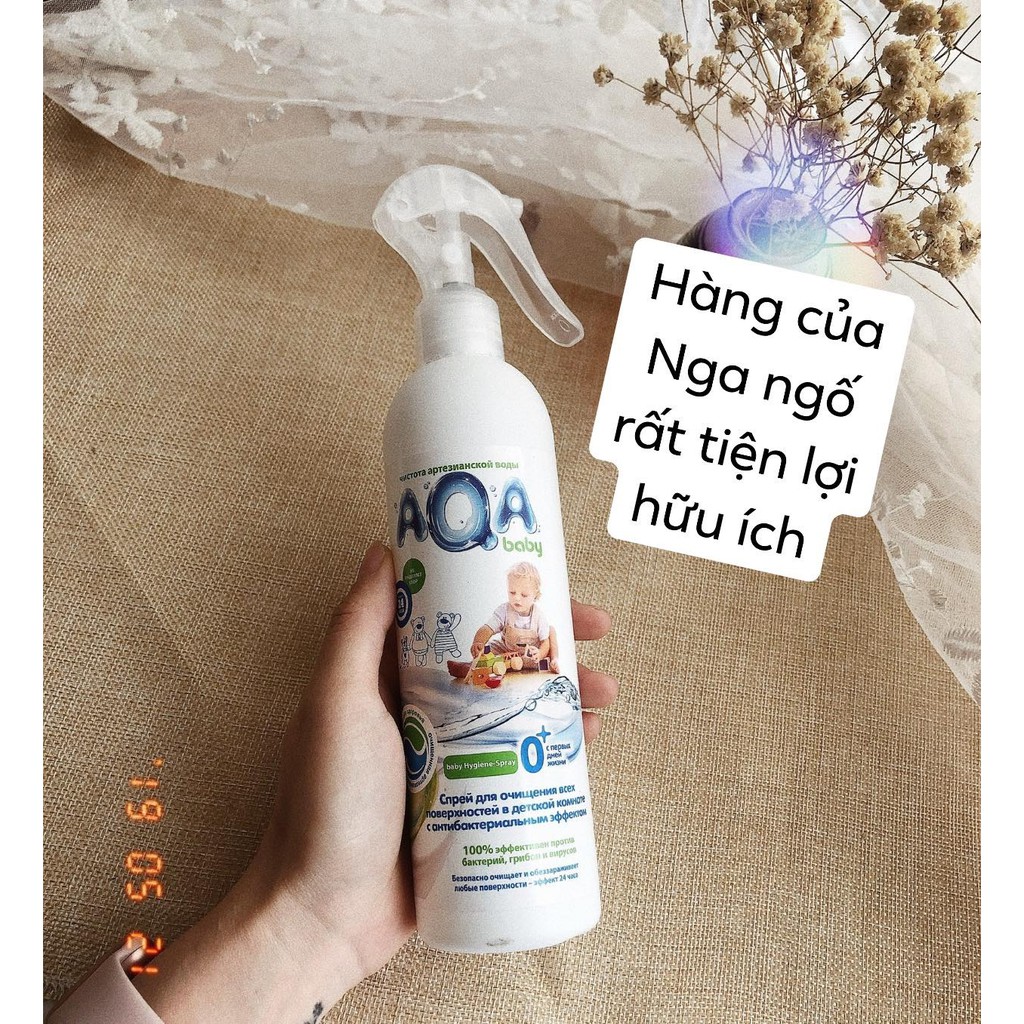 [𝐅𝐑𝐄𝐄𝐒𝐇𝐈𝐏♥️] XỊT DIỆT KHUẨN ORGANIC AQUA 300ML