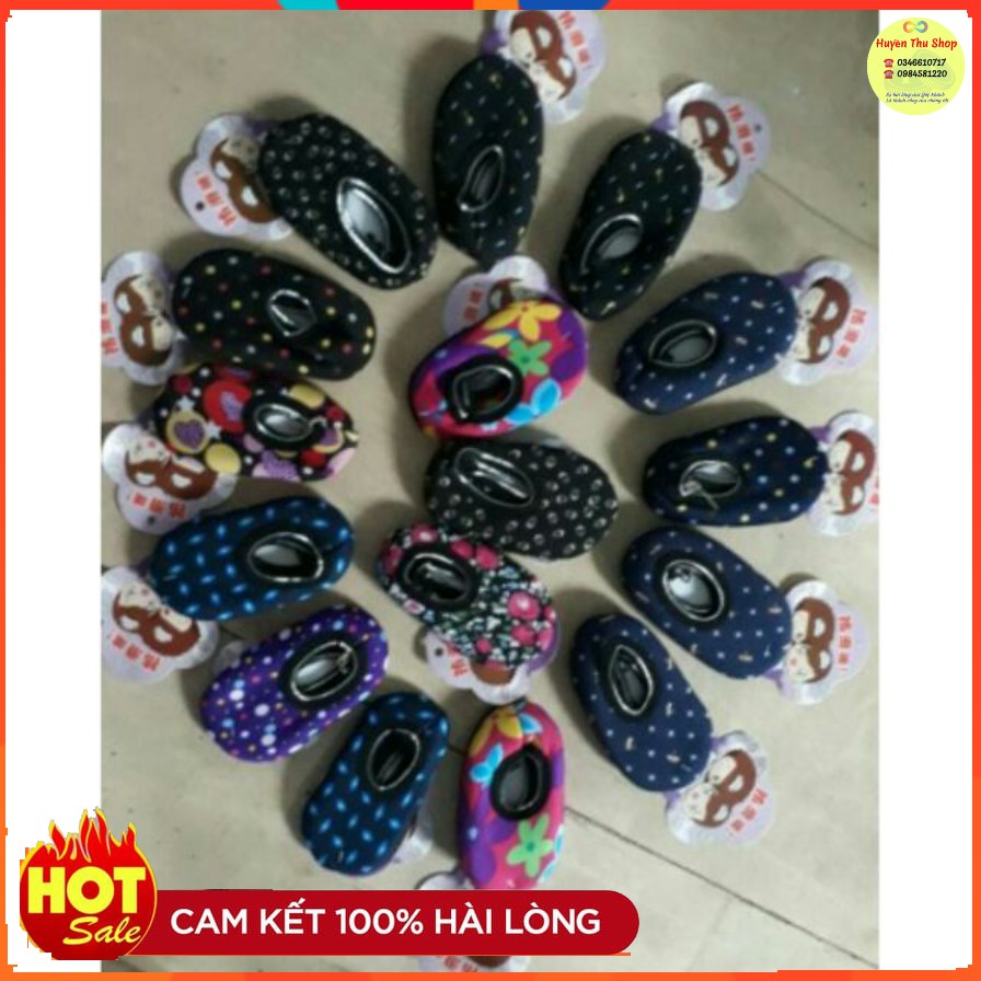 Tất hài vải đế gai lót nỉ cho bé yêu (giao màu ngẫu nhiên)