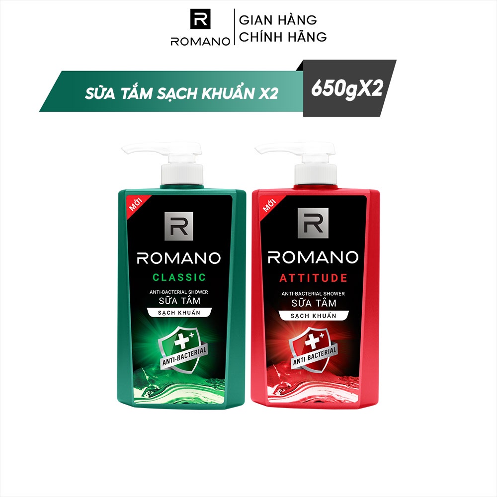 Sữa tắm sạch khuẩn Romano 650g