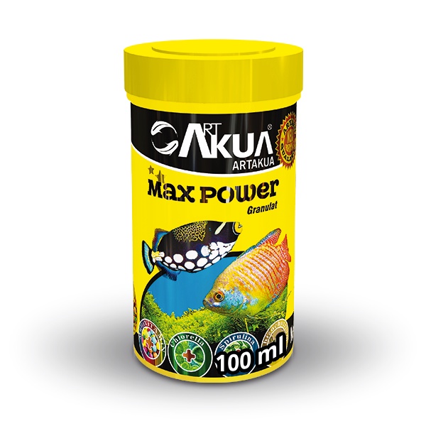A14- ARTAKUA MAX POWER-100g-Thức ăn hoàn chỉnh dạng hạt (1.7 mm) để nuôi các loại cá Biển và cá cảnh.