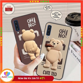 Ốp Samsung A7 2018 / A9 / A9 Pro 2018 in hình gấu giễ thương, siêu đẹp,siêu độc đáo