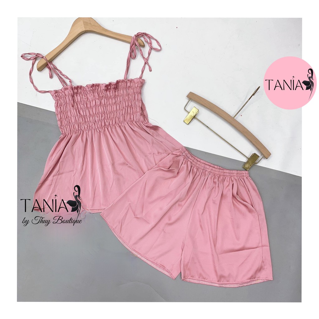 Đồ Ngủ Mặc Nhà 2 Dây Nhún Quần Đùi Gợi Cảm Ngực Sexy TANIA 2450 | BigBuy360 - bigbuy360.vn