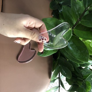 Đá massage Trong suốt-Hình tim