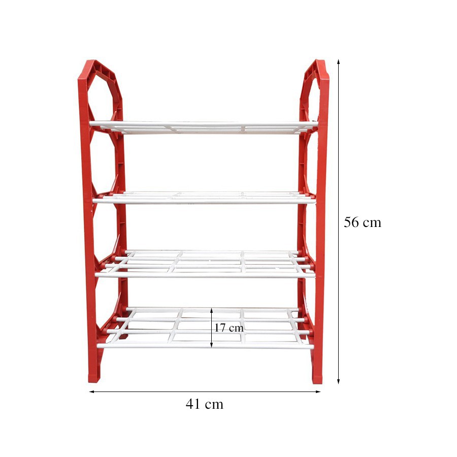 Kệ Giày Dép Nhựa 4 Tầng Đa Năng 42x18x56cm