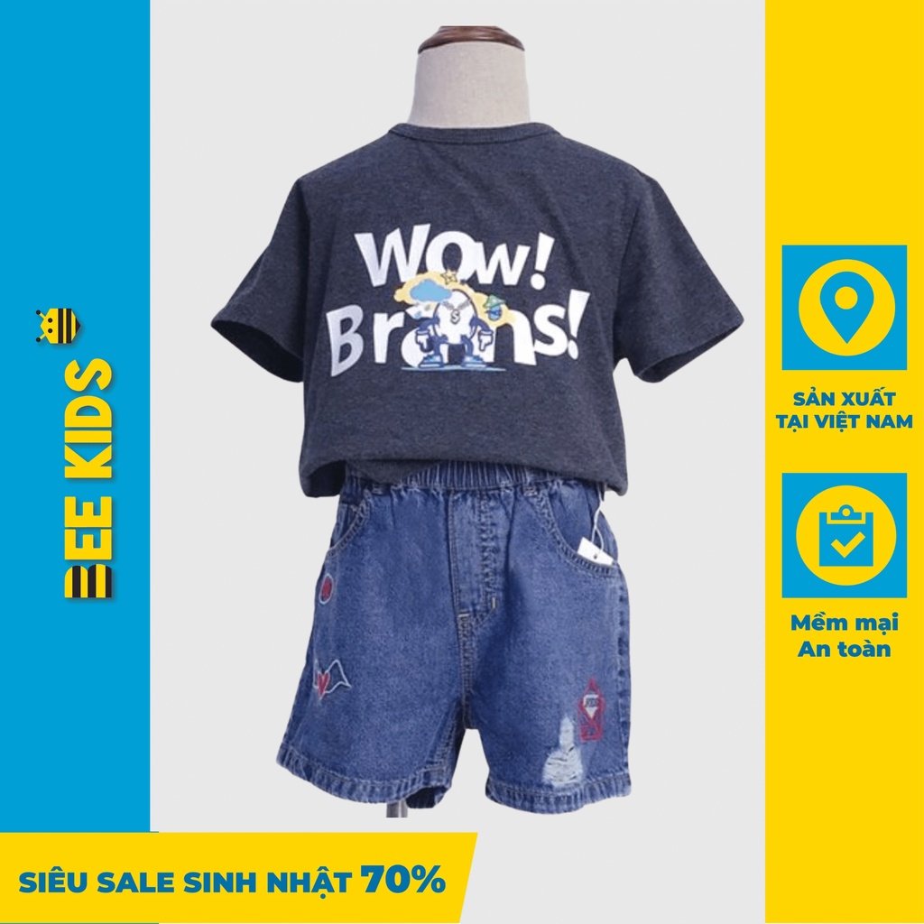Quần Đùi Bé Gái Bee Kids Cạp Chun, Mài Rách Thời Trang, Chất Liệu Mềm Mại (4 - 14 Tuổi) 7QJ01660SX
