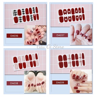 Bộ 14 sticker dán móng tay dễ thương gấu ơi store