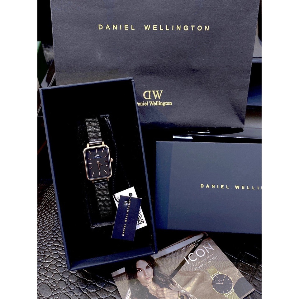 Đồng Hồ Nữ DW Dây Thép Mặt Vuông Quadro Pressed Melrose – Daniel Wellington Authentic Full Box DW00100437