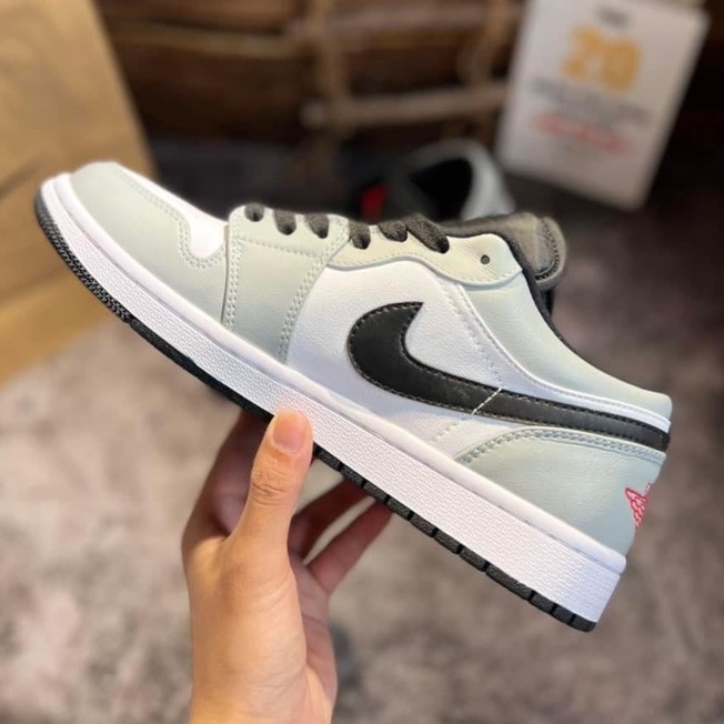 Giày Jordan 1 low light smoke grey, JD1 đen xám bản chuẩn Trung tặng box bảo vệ giày
