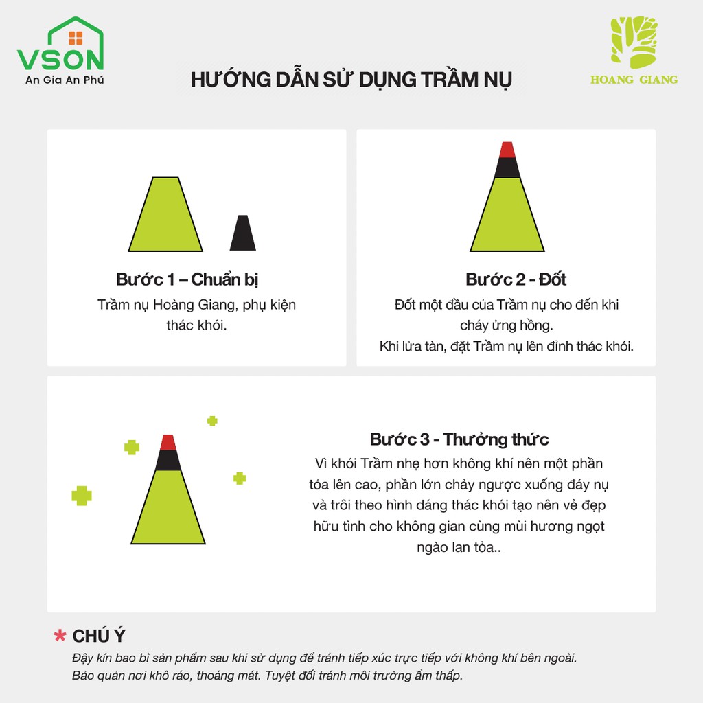 Trầm nụ Hoàng Giang - Không chứa hoá chất, hương gỗ trầm tự nhiên, dùng với thác khói trầm hương - hộp 24 nụ