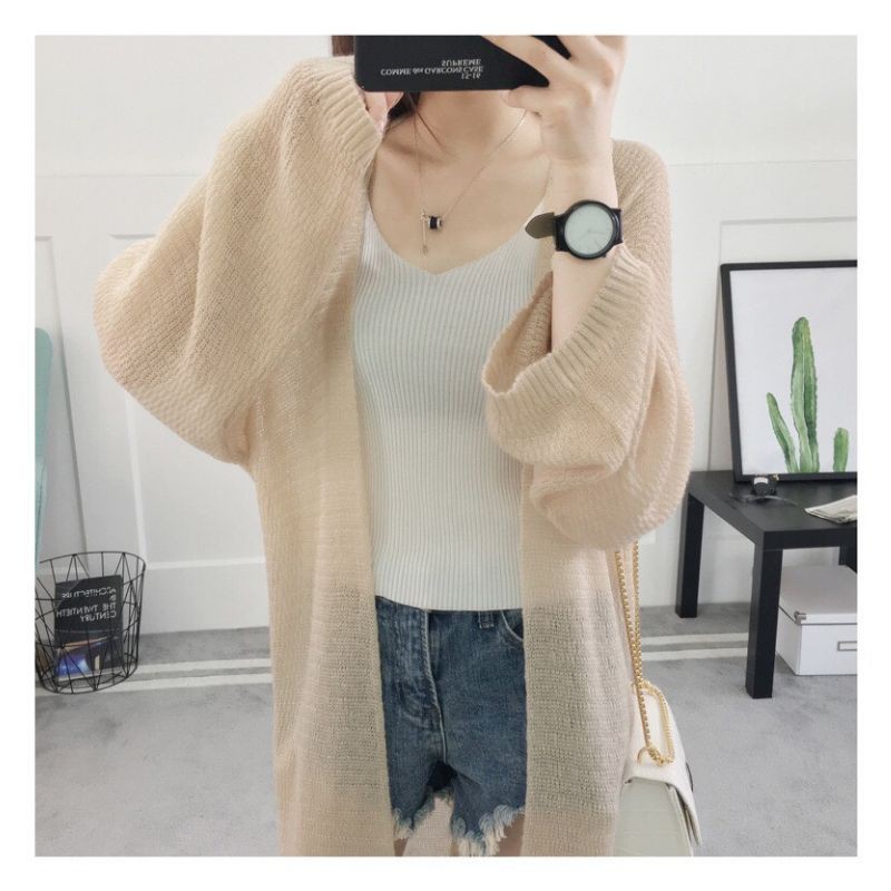 Áo Cardigan Dáng Dài Đi Biển Khoác Ngoài Bikini Váy Đầm Mỏng Nhẹ Vintage Sexy | BigBuy360 - bigbuy360.vn