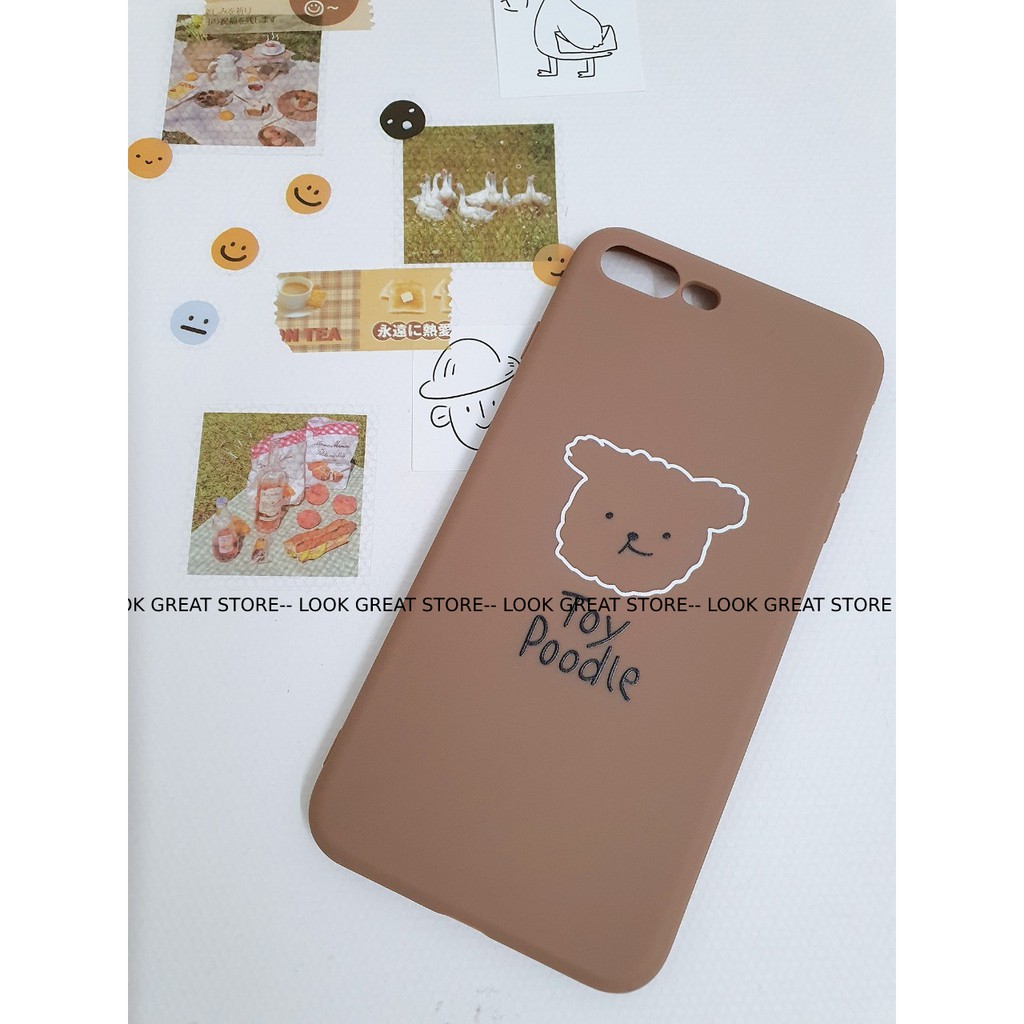 🌟 Look Great! Ốp lưng TOY POODLE_E027_Ốp lưng iphone 7 PLUS/ 8 PLUS