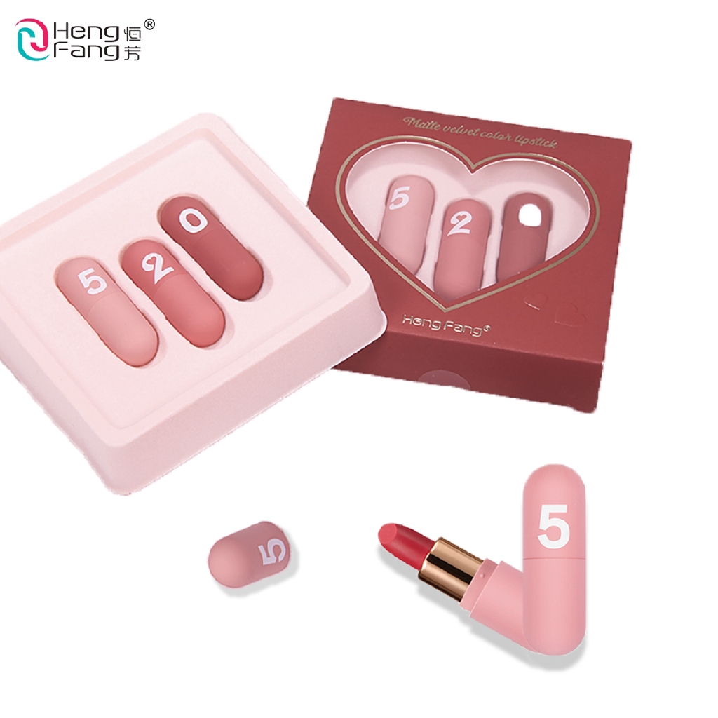 Set 3 Son Môi HengFang H144 Hình Viên Con Nhộng Độc Đáo 1.5gx3 | BigBuy360 - bigbuy360.vn