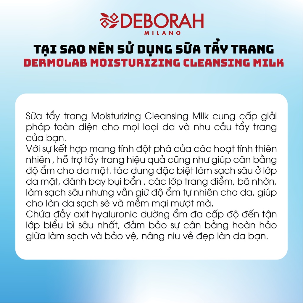 Sữa Tẩy Trang Dermolab Moisturizing Cleansing Milk (200ml) | BigBuy360 - bigbuy360.vn