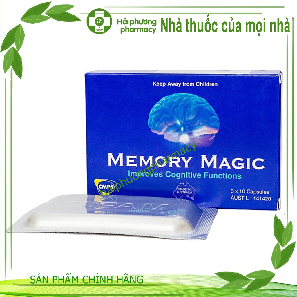 Viên uống bổ não MEMORY MAGIC cải thiện trí nhớ hộp 30 viên