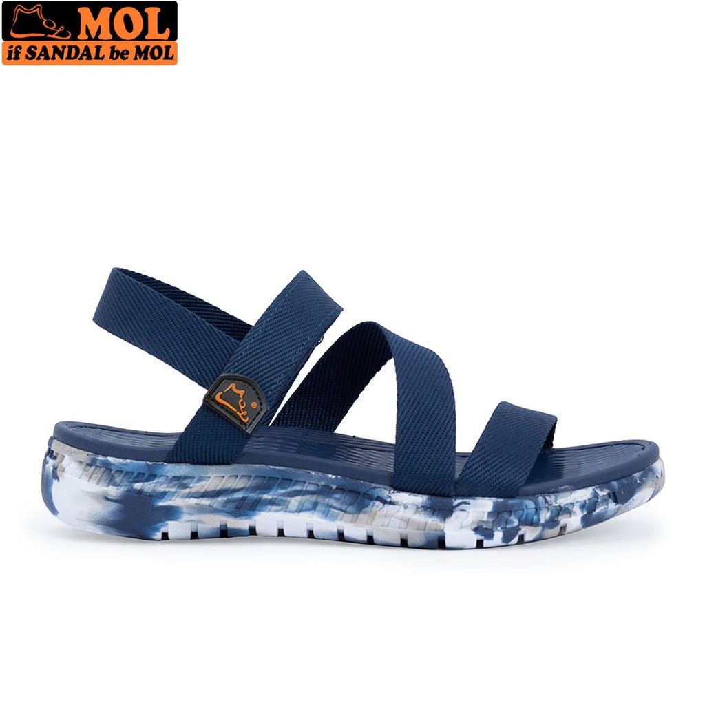 Giày sandal couple nam nữ quai ngang siêu nhẹ có quai hậu cố định cho cặp đôi mang đi học đi biển du lịch hiệu MOL MS2R2